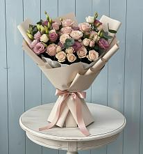 Букет цветов из:  Розы и Лизиантусы в Андревское