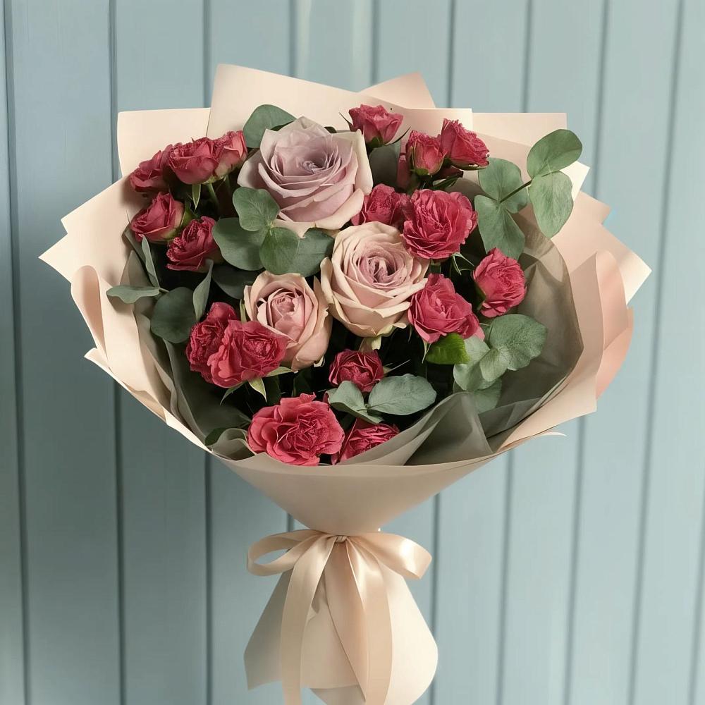 Букет цветов из: Гвоздики и Розы в Андревское