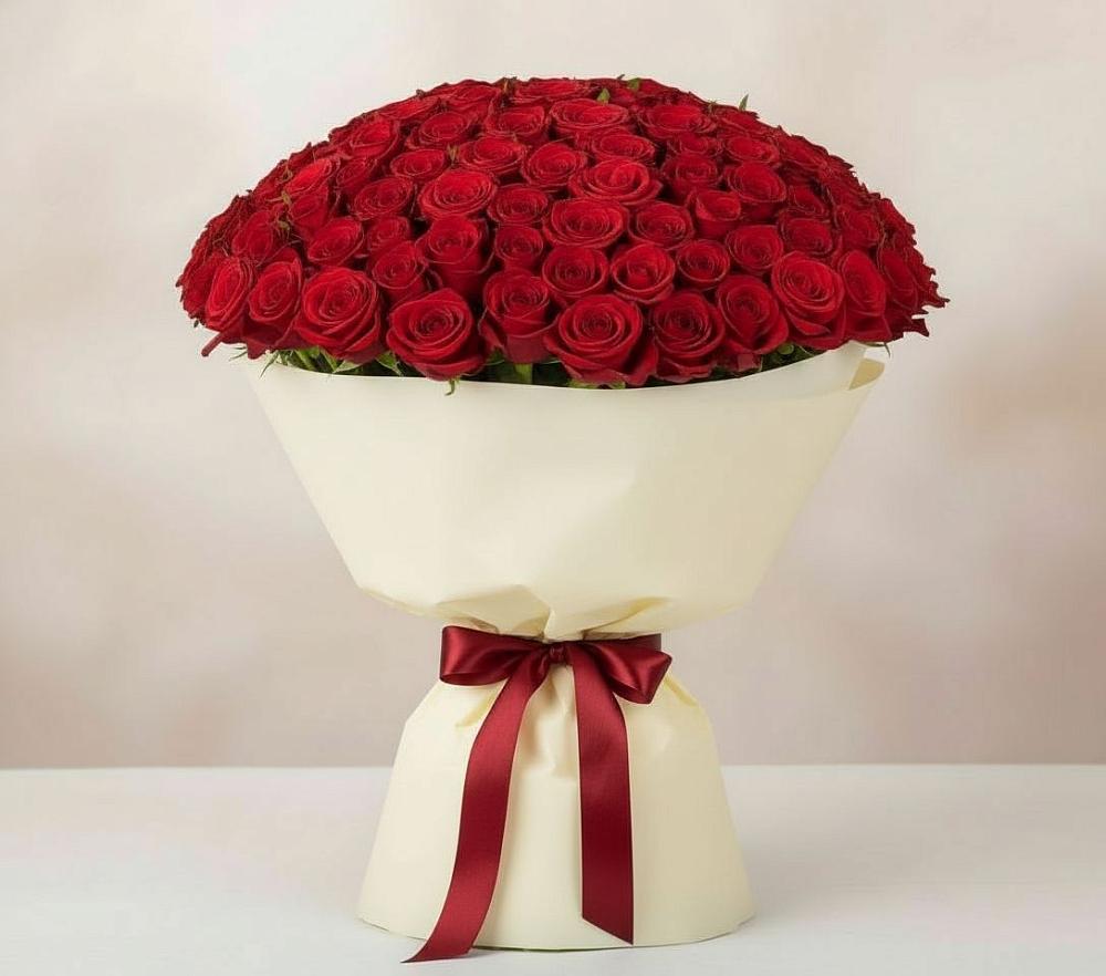 Букет 101 Красная роза Милано в Андревское