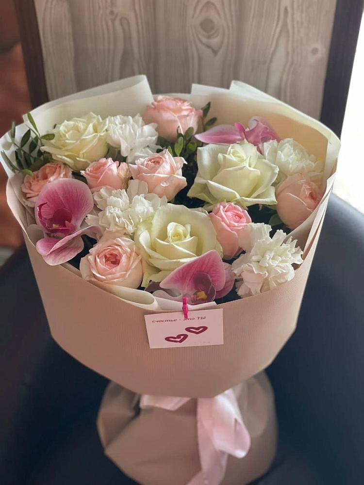 Букет цветов из: Орхидеи, Розы и Гвоздики в Андревское