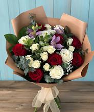 Букет цветов из:  Розы и Альстромерии #REPLACE_PRED# Андревское
