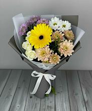 Букет цветов из:  Розы, Герберы и Хризантемы #REPLACE_PRED# Андревское