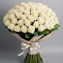 Букет 101 беля роза Белоснежка в Андревское