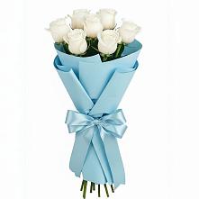 Букет 7 белых роз Проуд в Андревское