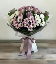 Букет цветов из:  Хризантемы и Розы в Андревское