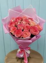 Букет 15 Розовых роз Равель в Андревское