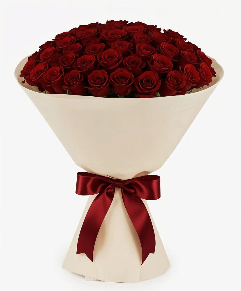 Букет 101 Бордовая роза Блэк Бакарра в Андревское